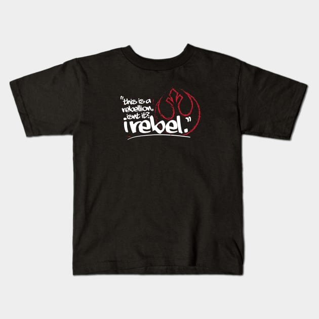 iRebel - White Kids T-Shirt by ReidDesigns